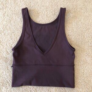 Lululemon Power Pivot Everlux Tank Top Plum/Dark Purple Reversible Top
